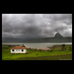 Dam backwaters in Monsoon in Western Ghats fine art prints India